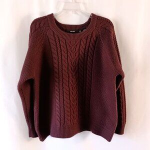 Vero Moda Chunky Sweater Wine Tasting Size 48 20 Women Acrylic Knit Excellent